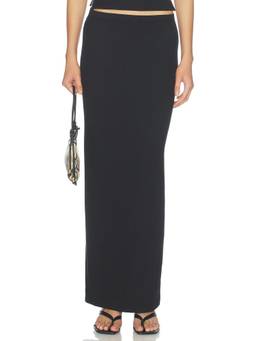 WAO - Women's Stretch Jersey Pull-On Maxi Skirt Black