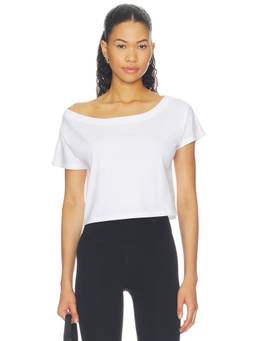 WellBeing + BeingWell - Dillon Women's One-Shoulder Off-Shoulder Tee White