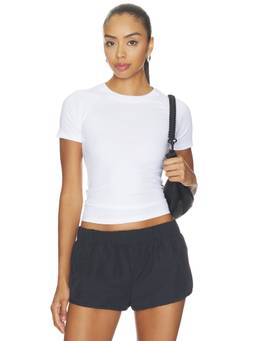 WellBeing + BeingWell - Lani Women's Raglan Sleeve Crew Neck T-Shirt White