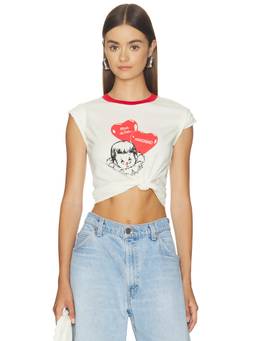 Willy Chavarria - Payasadas! Women's Graphic Ringer Tee Off White
