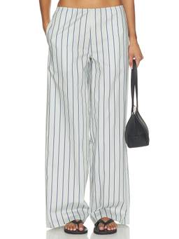 WeWoreWhat - Relaxed Women's Elastic Waist Wide-Leg Palazzo Pants White