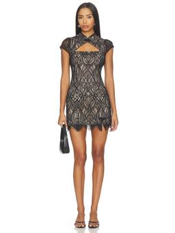 Yumi Kim - Suzhou Women's Lace Cut-Out Mini Dress Black