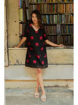 Sutra Art of Clothing - Women Black Geometric Printed Mini Dress