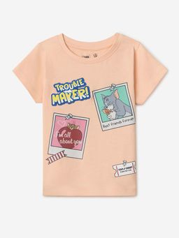 The Souled Store - Official Tom and Jerry: Trouble Maker Girls Full Sleeve T-Shirt