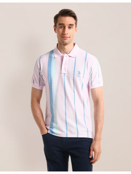 U.S. POLO ASSN. - Varsity Pink Short Sleeves Polo T-Shirt