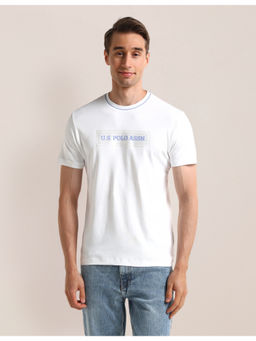U.S. POLO ASSN. - Brand Logo White Short Sleeves Round Neck T-Shirt