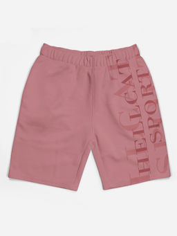 HELLCAT - Trendy Pink Typographic Shorts for Girls