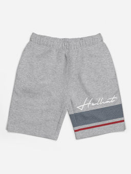 HELLCAT - Trendy Grey Melange Typographic Shorts for Girls