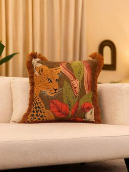 BELIHODE - Multi-Color Tropical Panthera Cushion Covers (16x16 inches)
