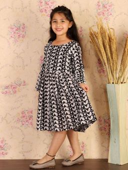 Vastramay - Girls Black Ethnic Dress