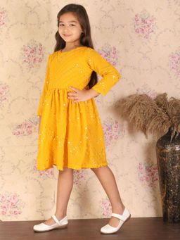 Vastramay - Girls Yellow Ethnic Dress