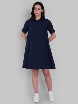 Mera Rang - Navy Blue Weekend Mini Dress