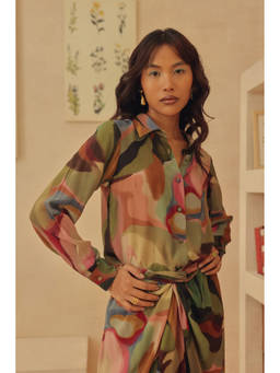 Sage By Mala - Multi-Colour Acquarella Shirt