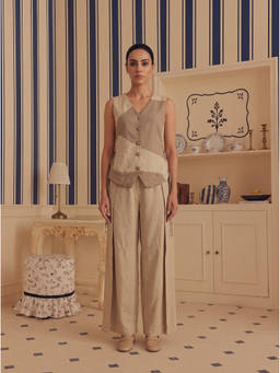 Sage By Mala - Beige Duetto Vest Top