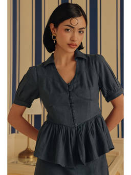 Sage By Mala - Blue Marinella Top