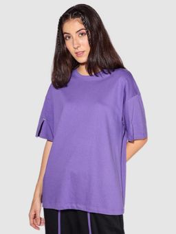 Bewakoof - Purple Solid T-Shirts