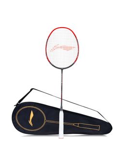 Li-Ning - 3D Calibar X Boost Strung Badminton Racquet (Dark Grey, Red 83 g)