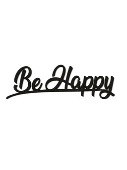 Art Vibes - Be Happy Decorative Wooden Wall Hanging for Home
