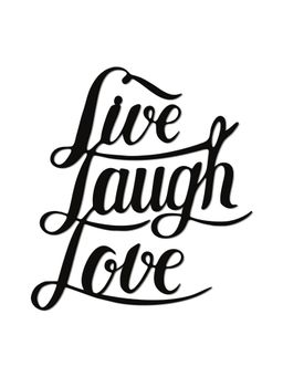 Art Vibes - Live Laugh Love Decorative Wooden Wall Hanging for Home