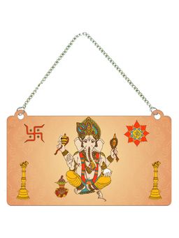 Art Vibes - Lord Ganesha Wooden Wall Hanging for Home Decoration
