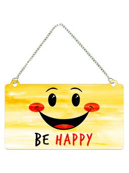 Art Vibes - Be Happy Wooden Wall Hanging for Home Decoration