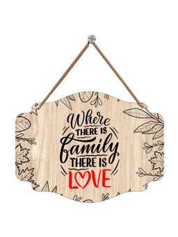 Art Vibes - Family Quote Wooden Wall Hanging for Home Livingroom Gift