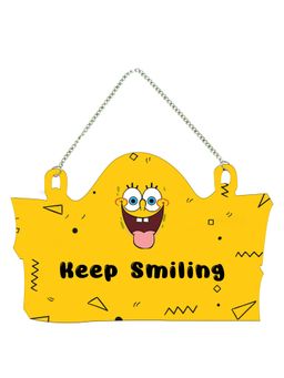 Art Vibes - Keep Smiling Wooden Wall Hanging for Home Decoration