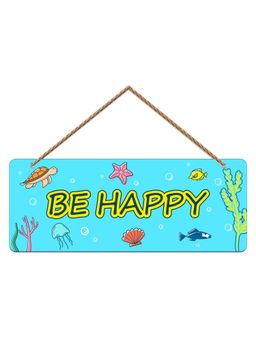 Art Vibes - Be Happy Wooden Wall Hanging for Home Decoration