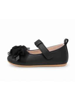 Baby Doe - Black Net Rose Ballerinas
