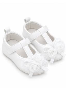 Baby Doe - White Net Rose Ballerinas