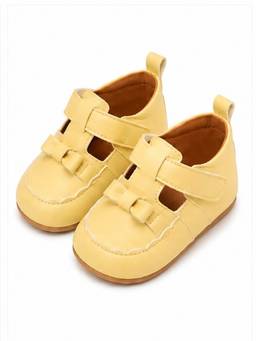 Baby Doe - Yellow Pu Bow Ballerinas