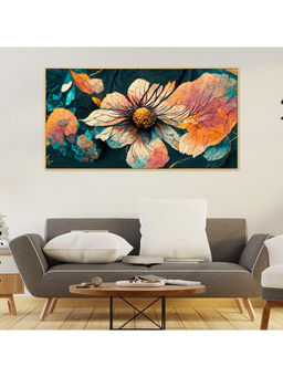 Dekorstation - Elegant Floral Floating Framed Canvas Wall Painting