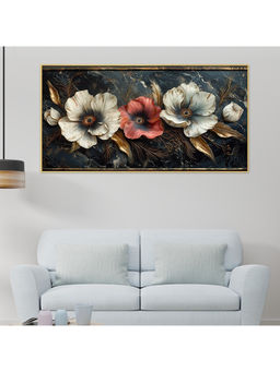 Dekorstation - Elegant Pink And White Floral Canvas Wall Painting