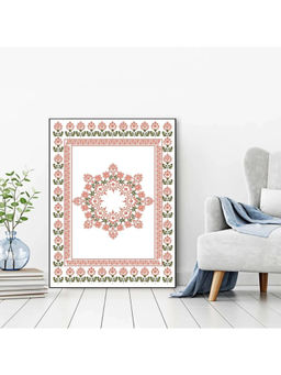 Dekorstation - Mandala of Marigolds Floating Frame Canvas Wall Painting