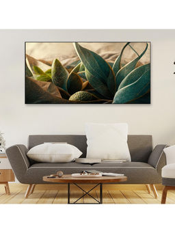 Dekorstation - Elegance in Tropical Leaves Canvas Wall Painting