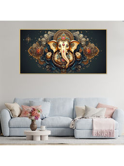 Dekorstation - Vibrant Ganesha Premium Canvas Wall Painting