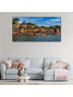 Dekorstation - Canvas Maheshwar Fort on The Banks of Narmada River Wall Painting