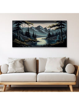 Dekorstation - Beautiful Lake And Mountains Nature Canvas Wall Painting