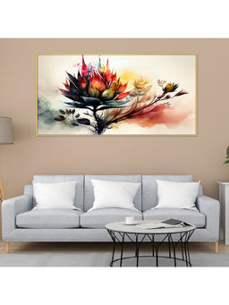 Dekorstation - Vibrant Multicolor Floral Canvas Wall Painting