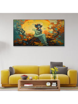 Dekorstation - Beautiful Painting of A Woman Camera Her Hands Wall Painting