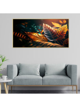 Dekorstation - Colorful Feather with Word Bird Canvas Wall Painting