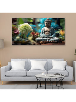 Dekorstation - Buddhist Statue Meditates in Tranquil Position Canvas Wall Painting