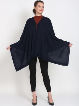 KnitStudio - Navy Blue Woven Knitted Shawl