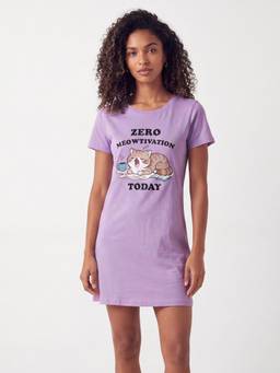 max - Women Printed Nightdress Lavender
