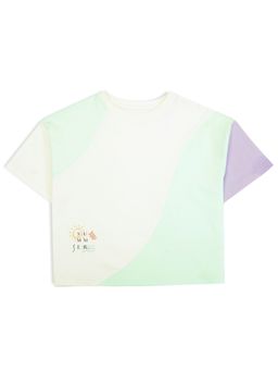 My Milestones - Girls Colorblock Drop Shoulder Sleeves Top