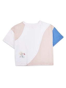 My Milestones - Girls Colorblock Drop Shoulder Sleeves Top