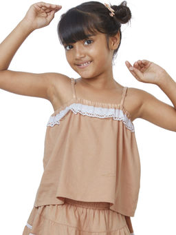 My Milestones - Girls Strappy Top with Lace Details