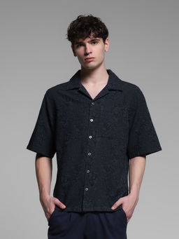 Jack & Jones - Navy Blue Oversized Fit Shirt