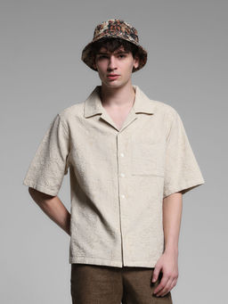 Jack & Jones - Beige Oversized Fit Shirt