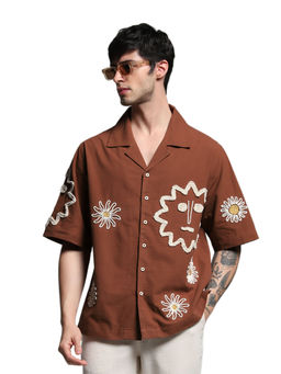 Jack & Jones - Brown Oversized Fit Shirt